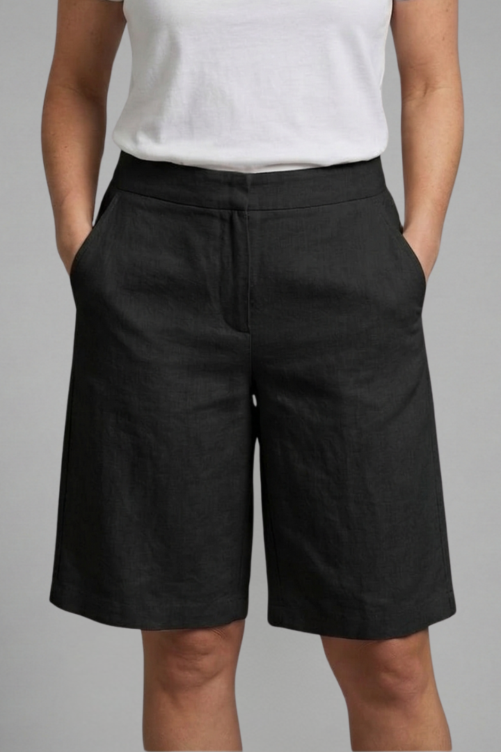 Octavia Tailored Linen Bermuda Shorts
