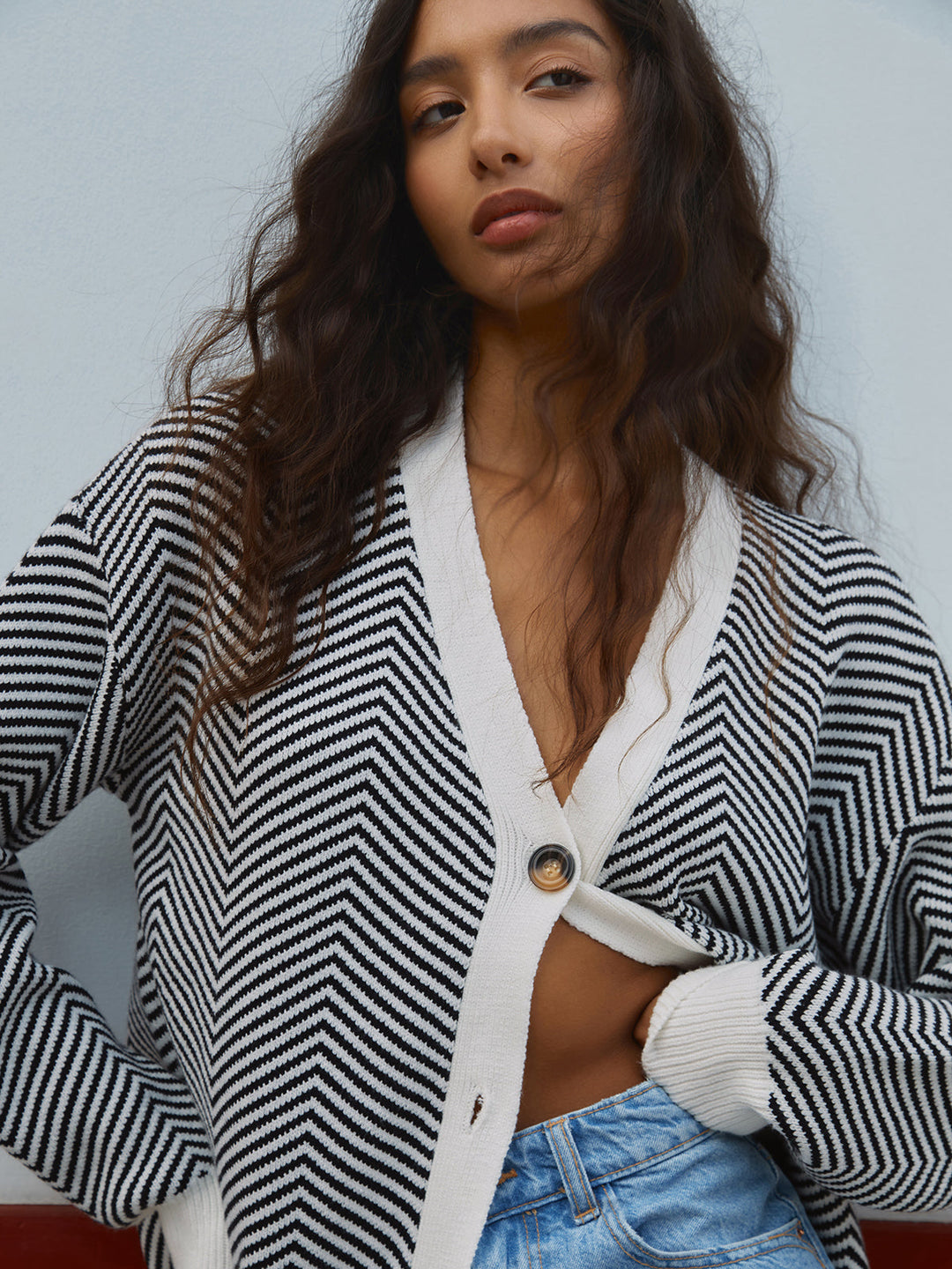 Ysabel Stripe Contrast Cardigan