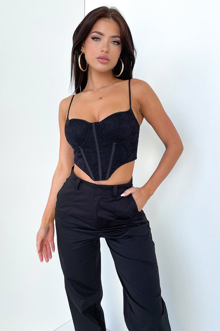 Chanel Foldover Waist Straight Leg Pants
