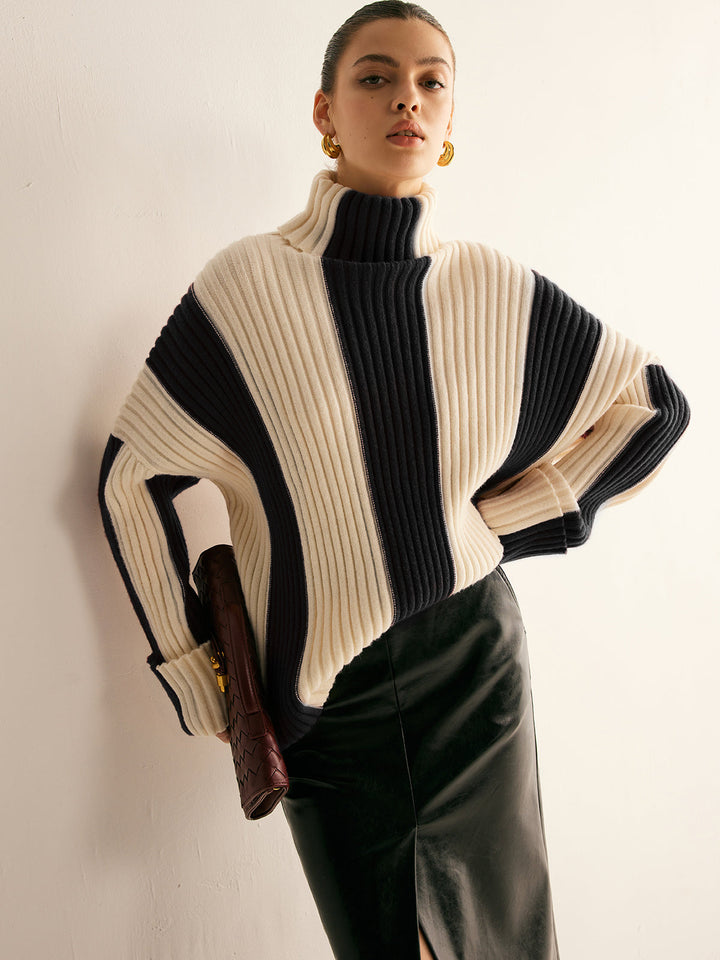 Yarae Color Block Shawl Cardigan