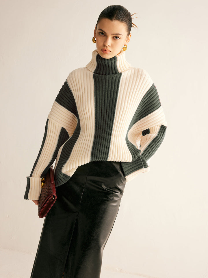 Yarae Color Block Shawl Cardigan