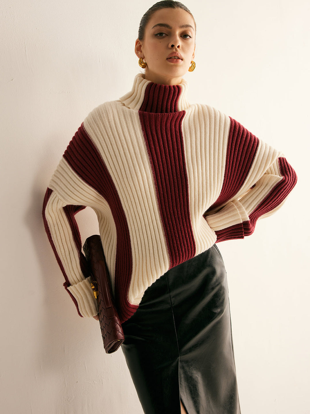 Yarae Color Block Shawl Cardigan