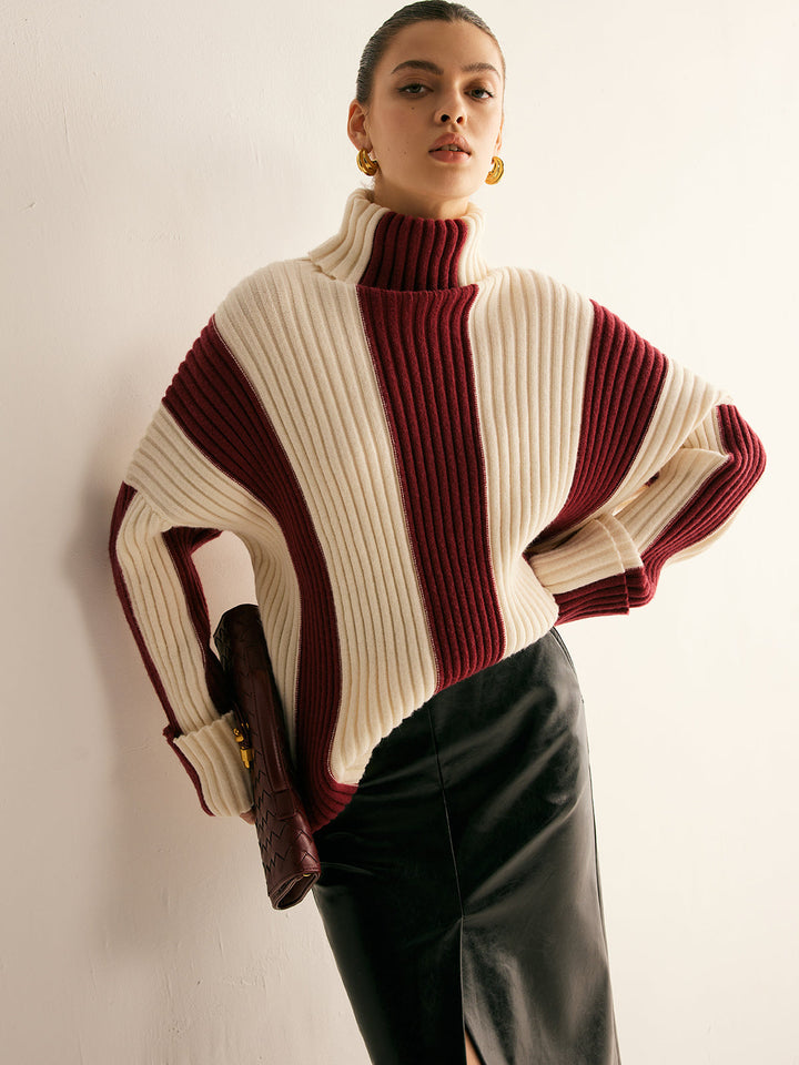 Yarae Color Block Shawl Cardigan