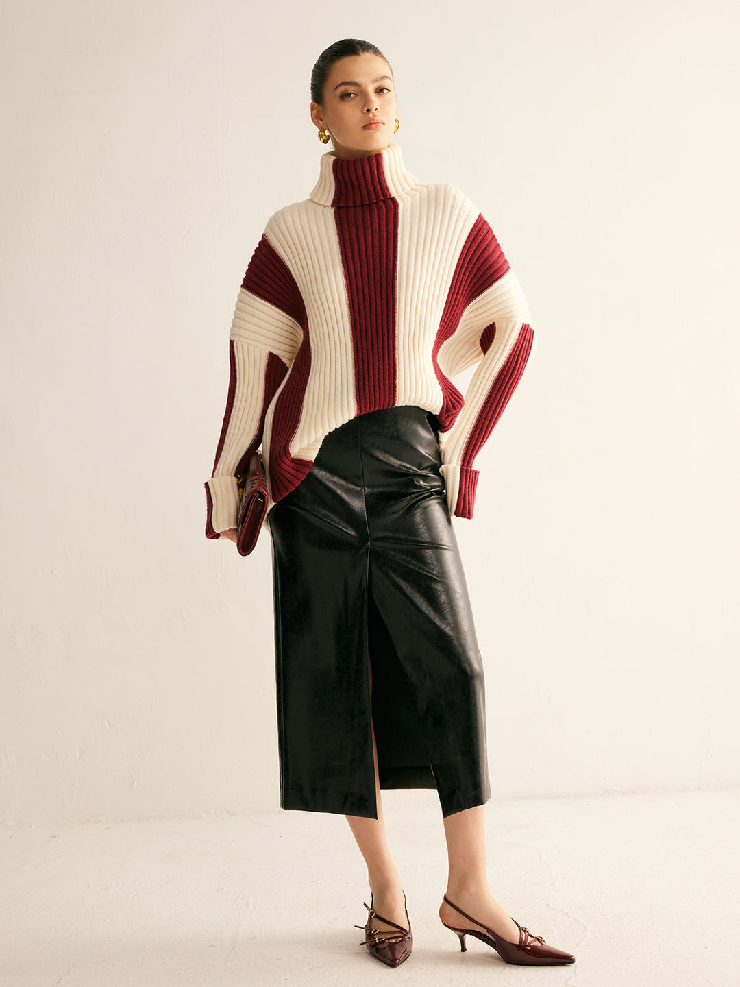 Yarae Color Block Shawl Cardigan