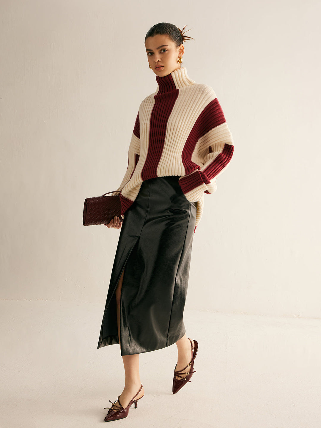 Yarae Color Block Shawl Cardigan