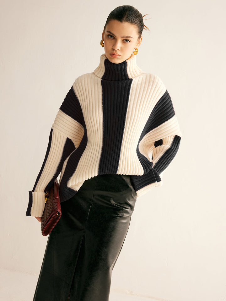 Yarae Color Block Shawl Cardigan