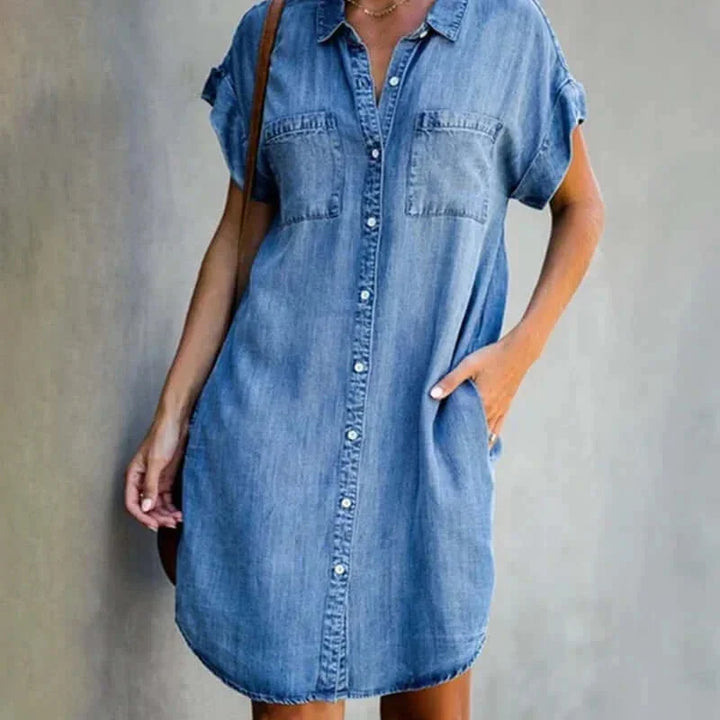 Cassia Relaxed Denim Shirt Dress