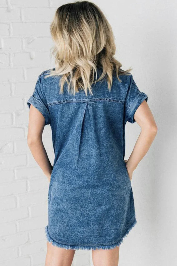 Evelina Oversized Denim Shirt Dress