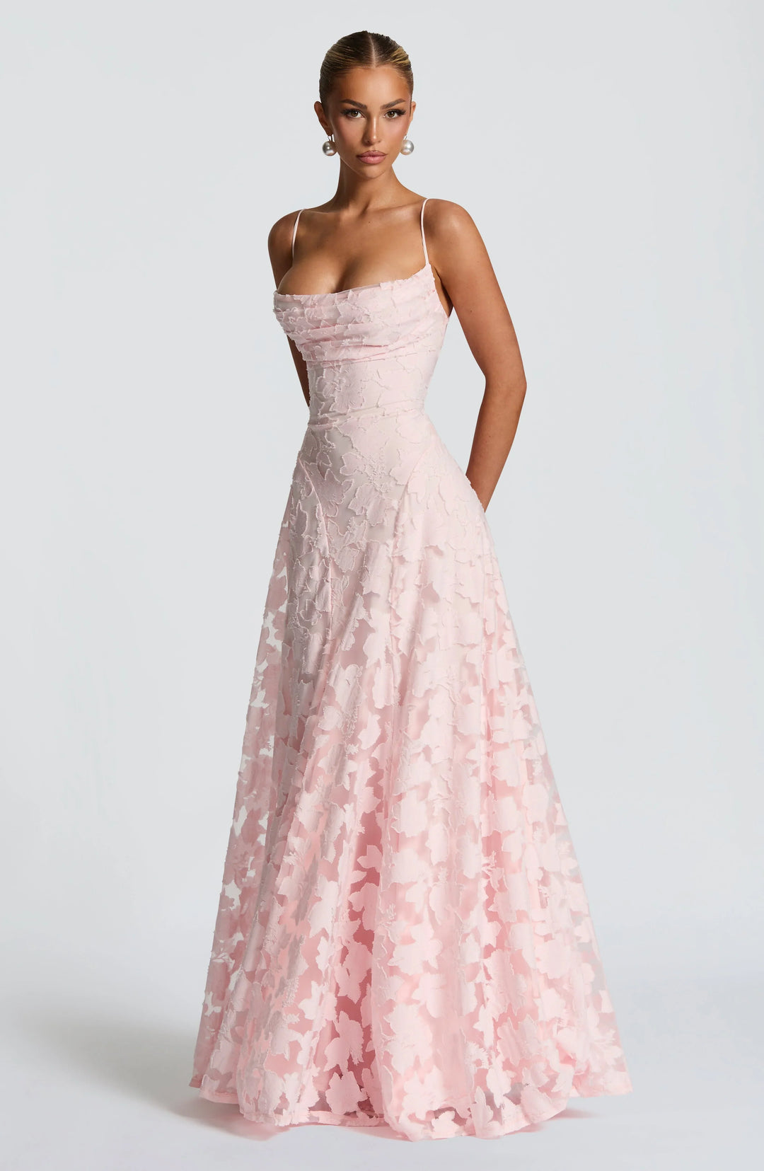 Olivia Textured A Line Maxi Dress