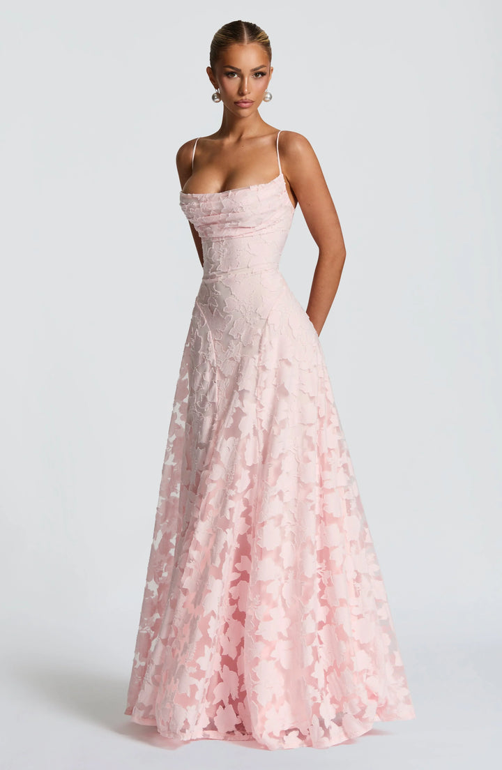 Olivia Textured A Line Maxi Dress