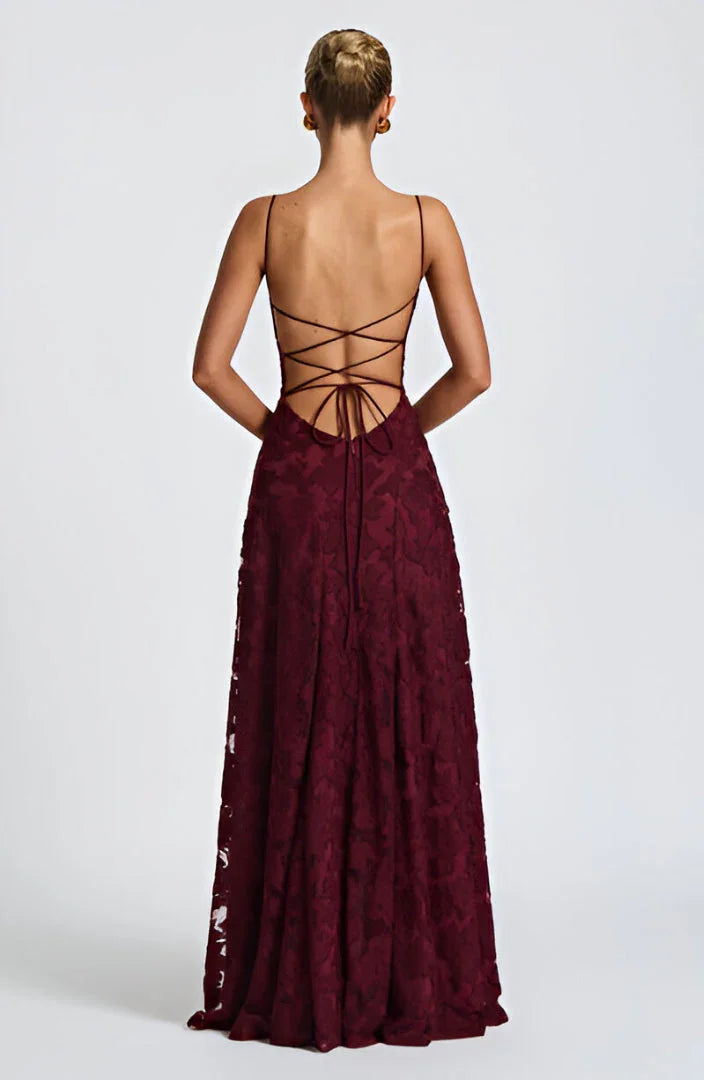 Olivia Textured A Line Maxi Dress