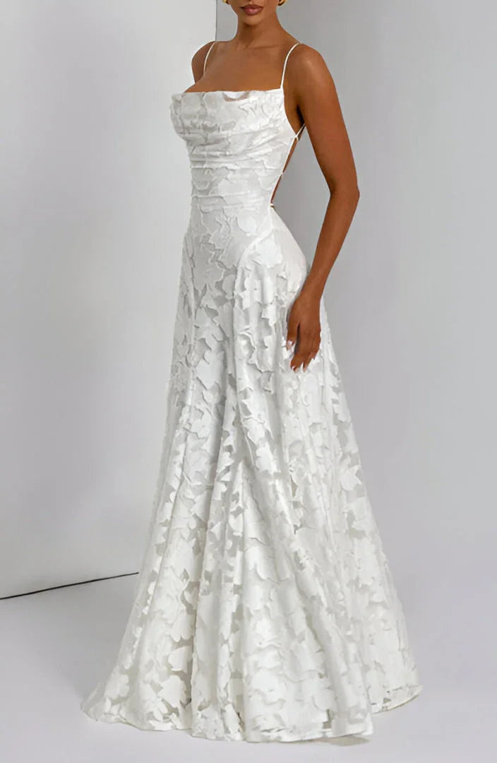 Olivia Textured A Line Maxi Dress