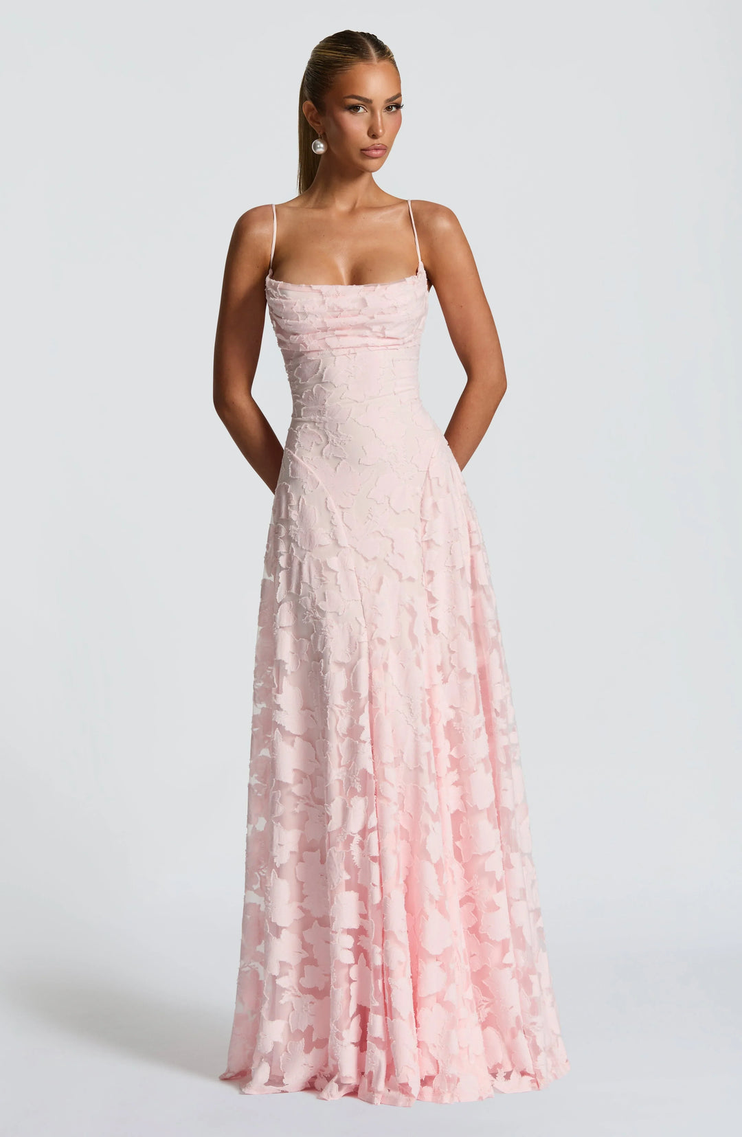 Olivia Textured A Line Maxi Dress