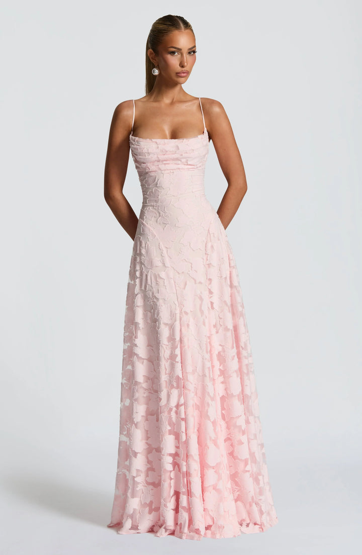 Olivia Textured A Line Maxi Dress