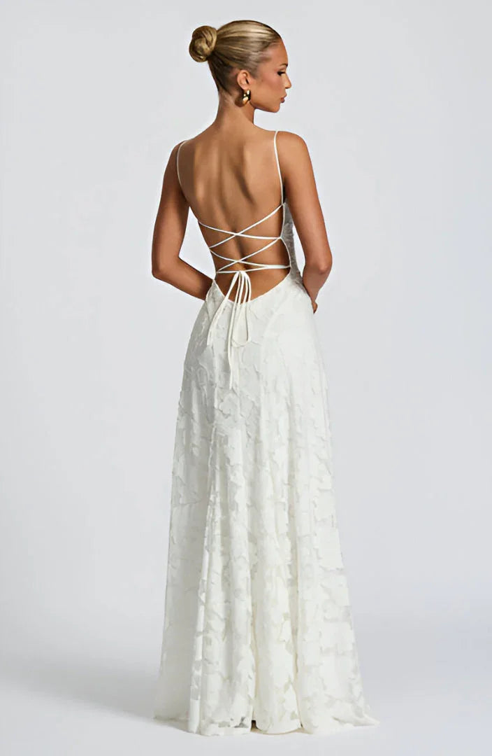 Olivia Textured A Line Maxi Dress