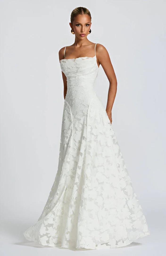 Olivia Textured A Line Maxi Dress