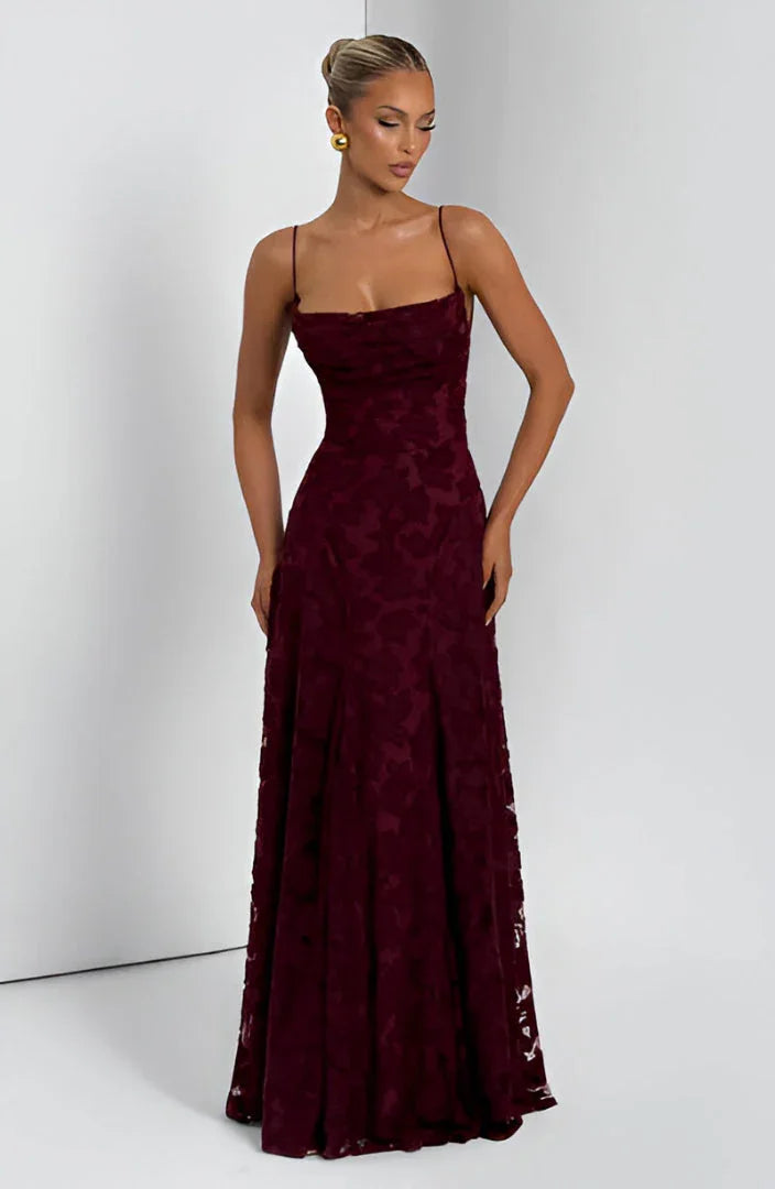 Olivia Textured A Line Maxi Dress