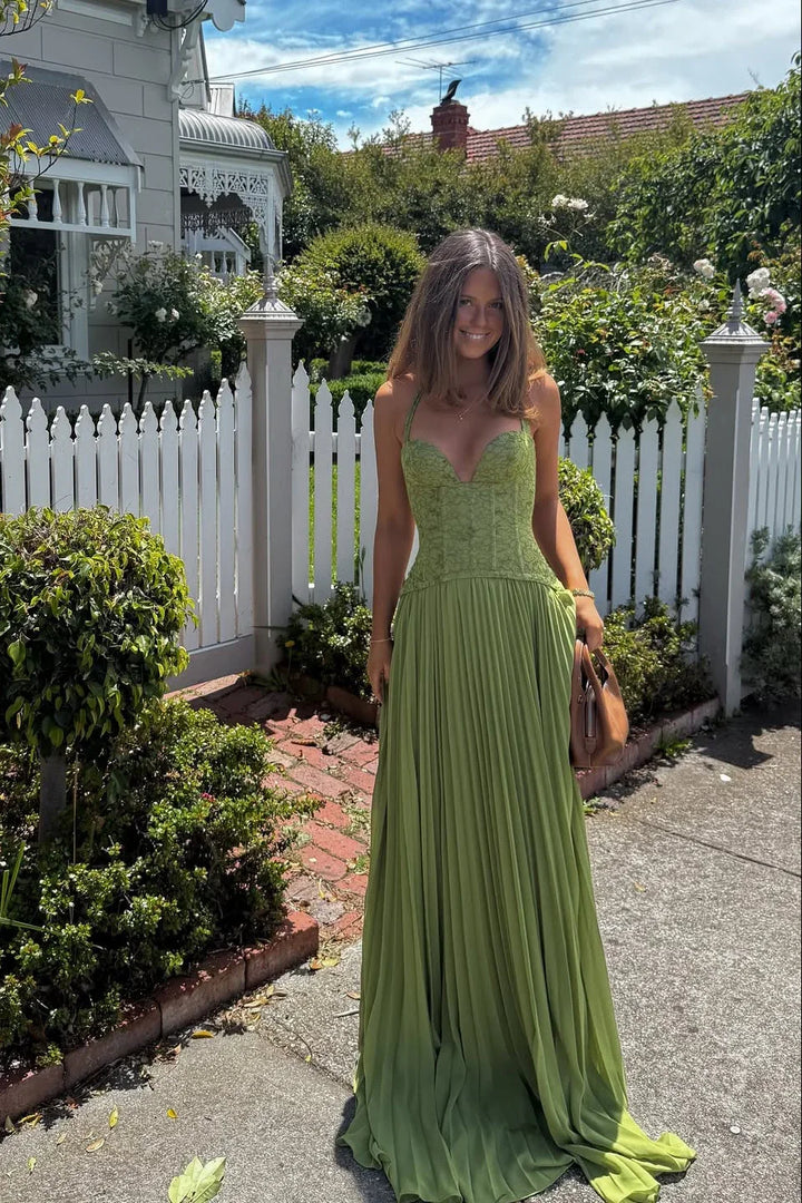 Valerisse Pleated Halter Maxi Dress