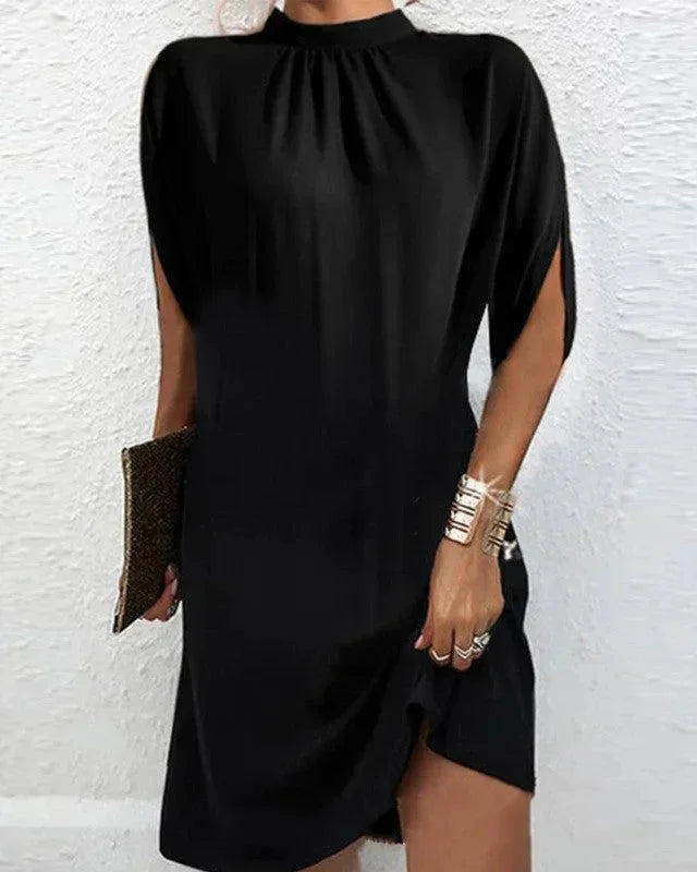 Alessandra Draped Denim Mini Dress