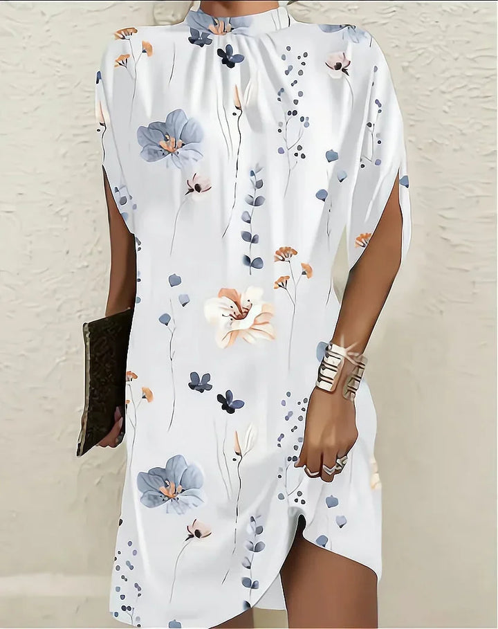 Alessandra Draped Denim Mini Dress