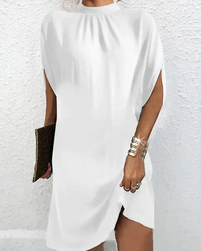 Alessandra Draped Denim Mini Dress