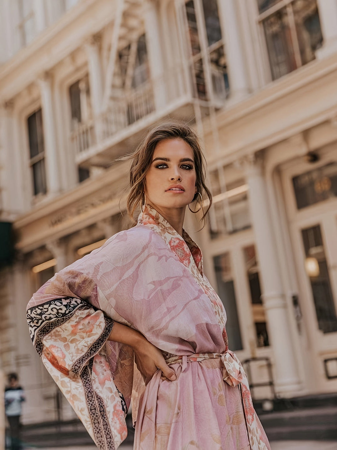 Romaine Sienna Mosaic Kimono Cover-Up