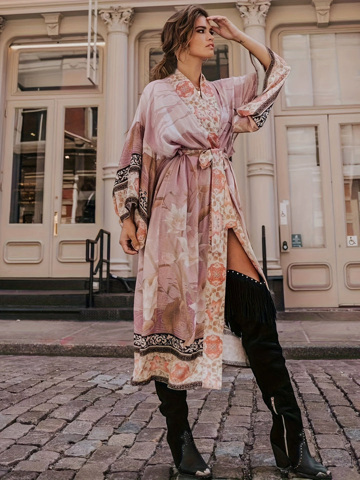 Romaine Sienna Mosaic Kimono Cover-Up