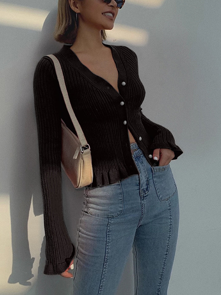 Zenobia Pearl Button Cardigan
