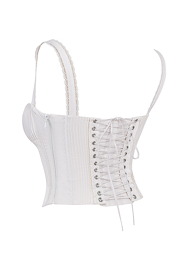 Cora Lace Trim Corset Cami Top
