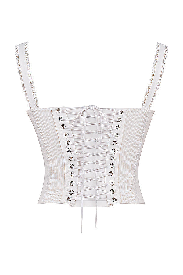 Cora Lace Trim Corset Cami Top