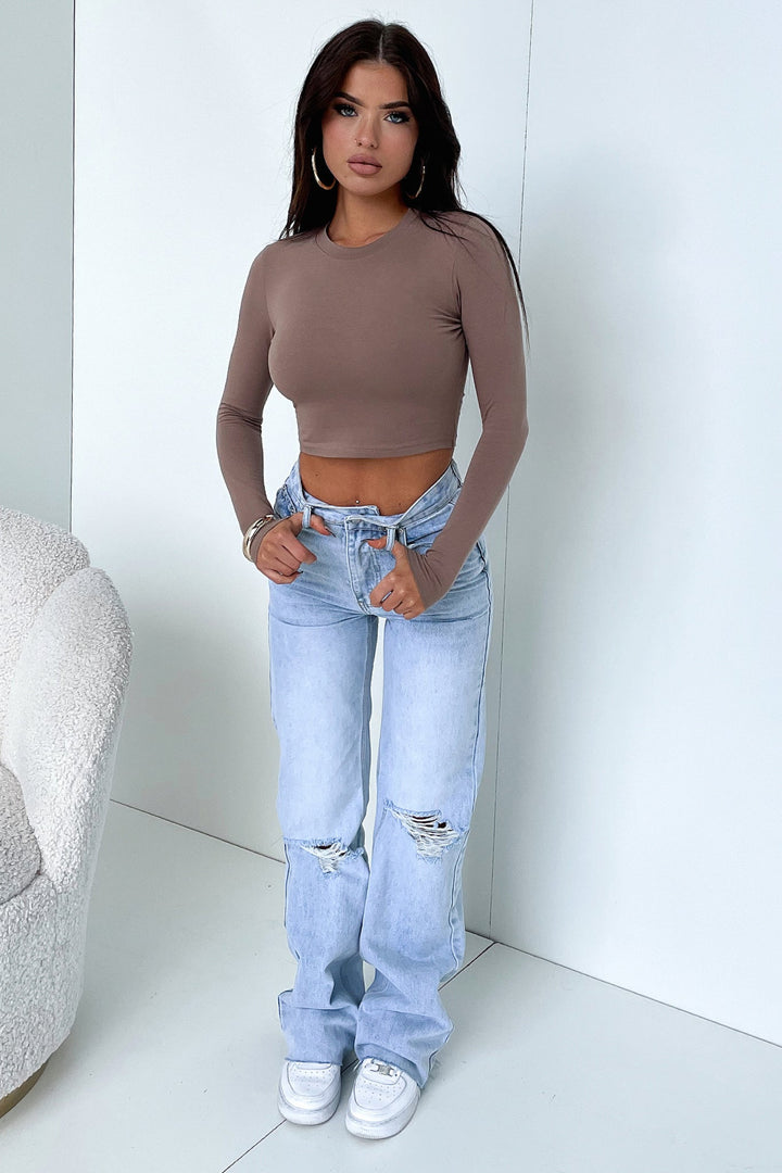 Elvira Distressed Straight Leg Jeans