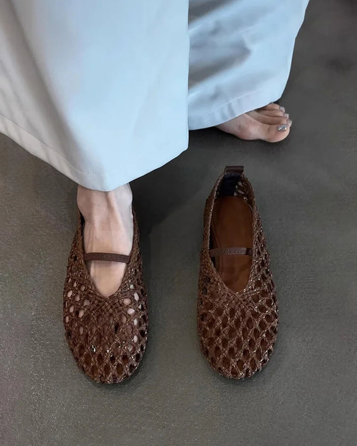 Francesca Woven Mesh Ballet Flats