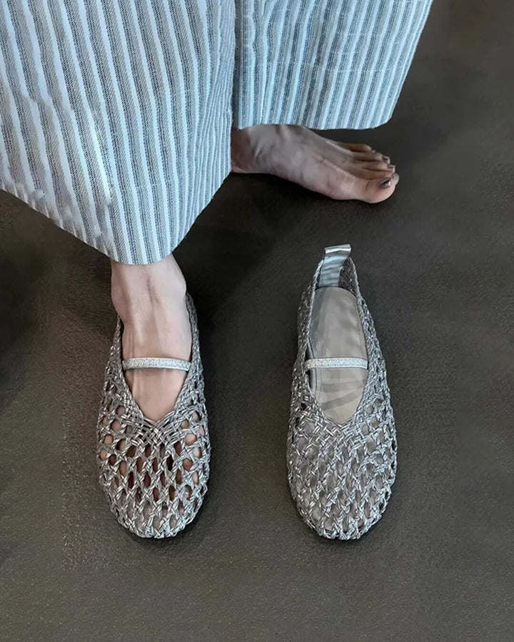 Francesca Woven Mesh Ballet Flats