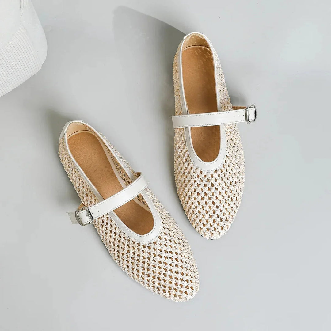 Betty Woven Mary Jane Flats
