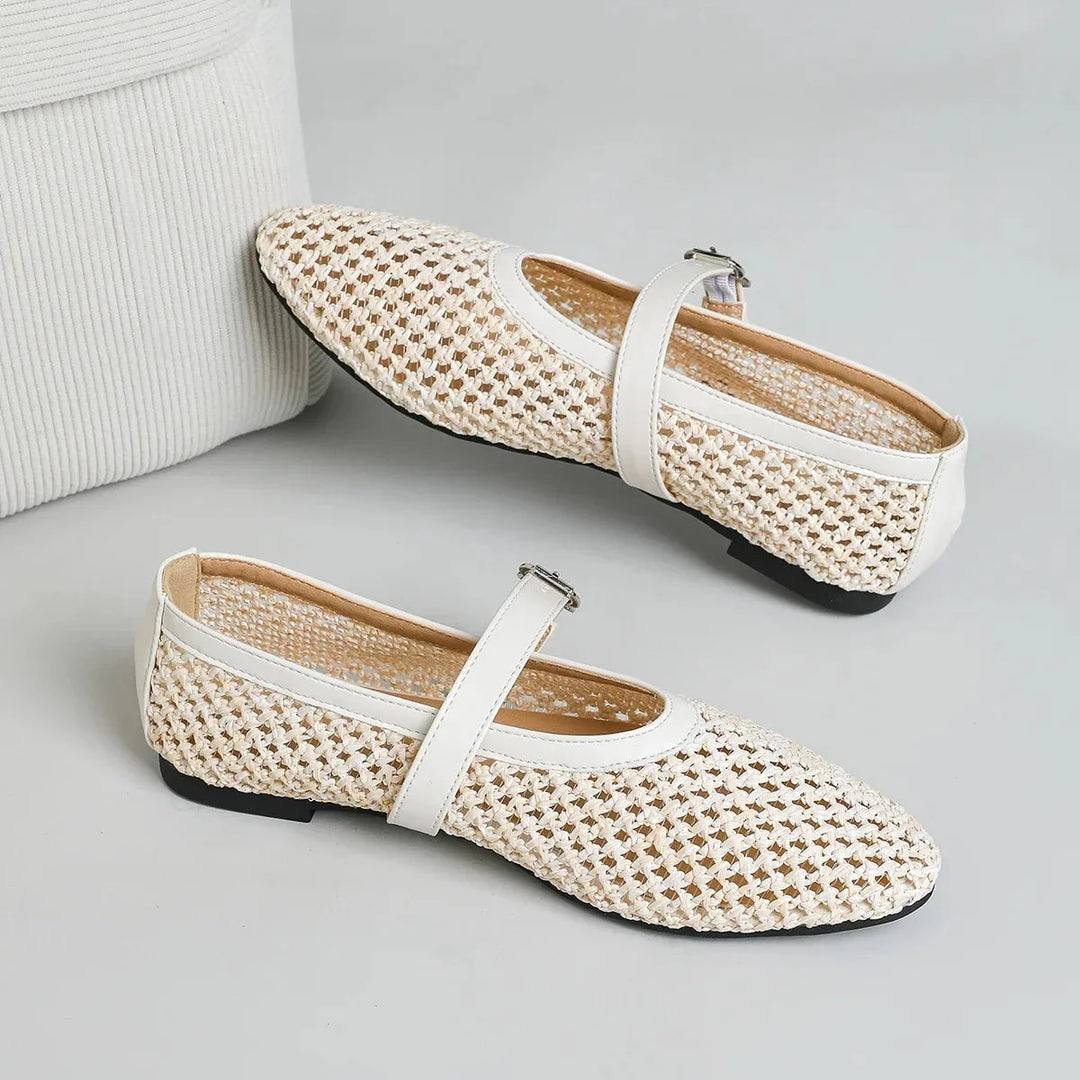 Betty Woven Mary Jane Flats