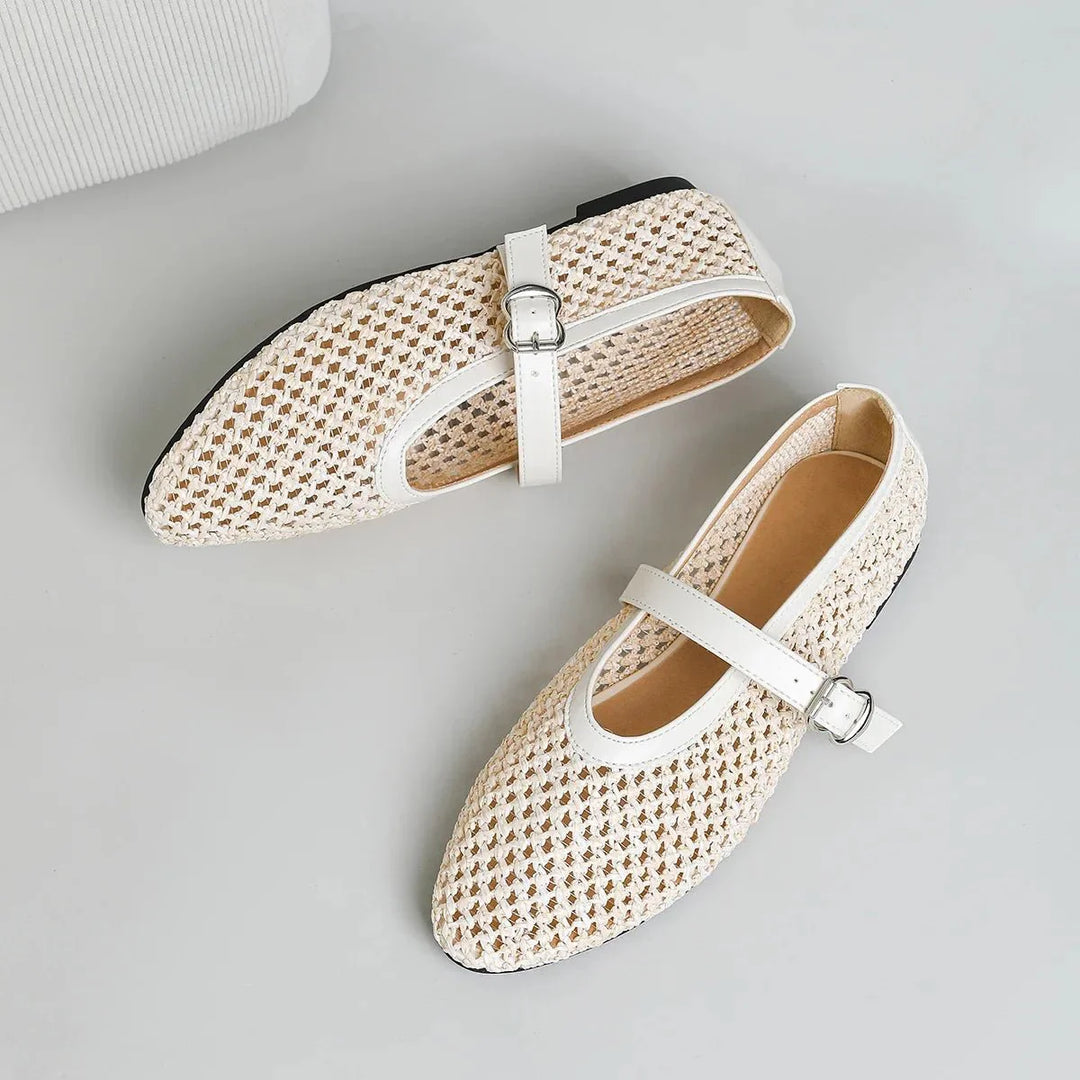 Betty Woven Mary Jane Flats
