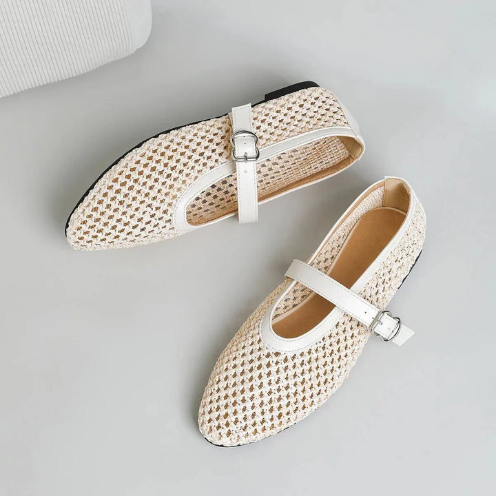 Betty Woven Mary Jane Flats