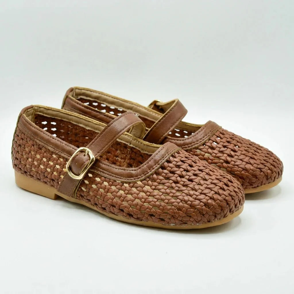 Beatrice Woven Mary Jane Flats