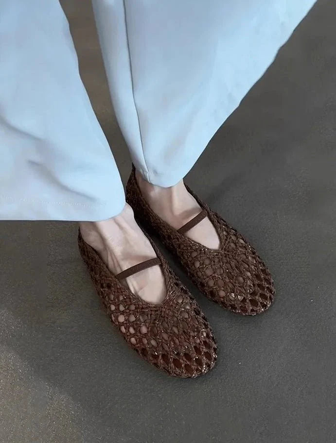 Francesca Woven Mesh Ballet Flats