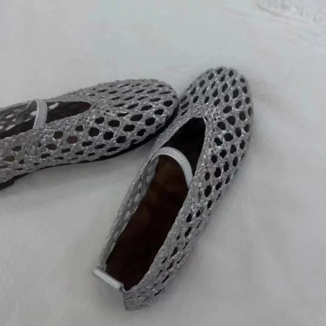 Francesca Woven Mesh Ballet Flats