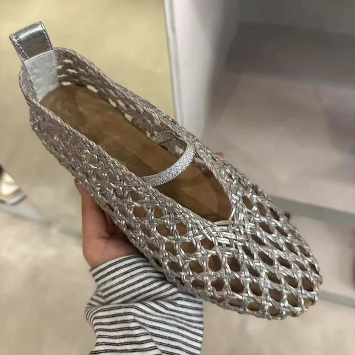 Francesca Woven Mesh Ballet Flats