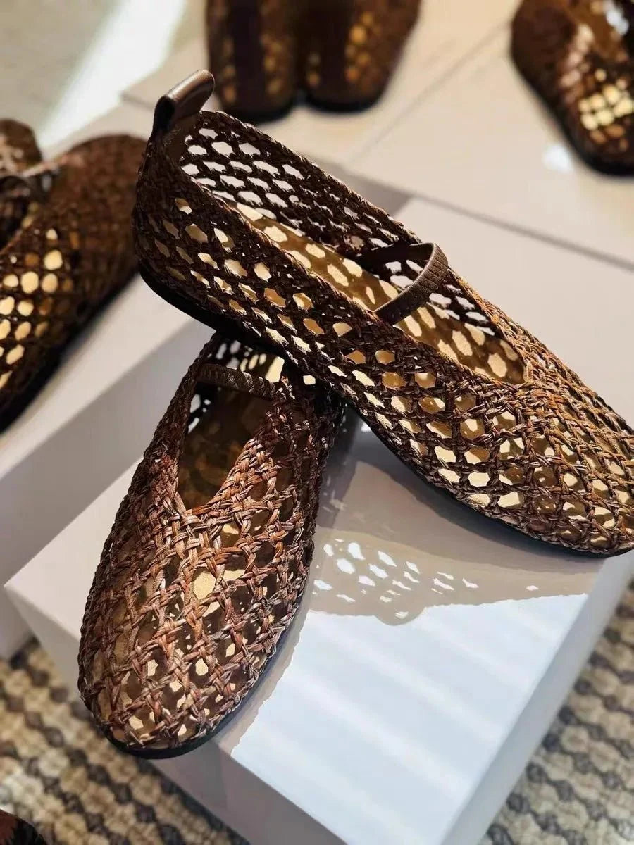 Francesca Woven Mesh Ballet Flats