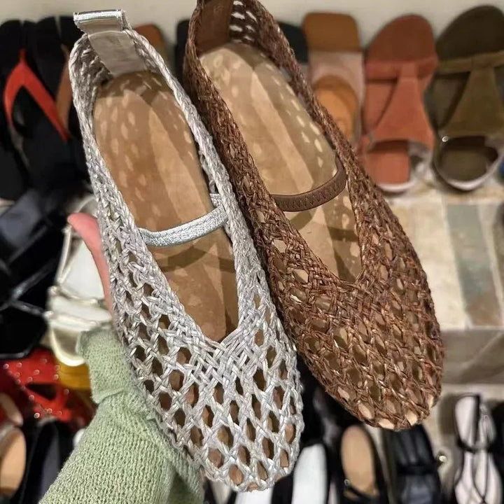 Francesca Woven Mesh Ballet Flats