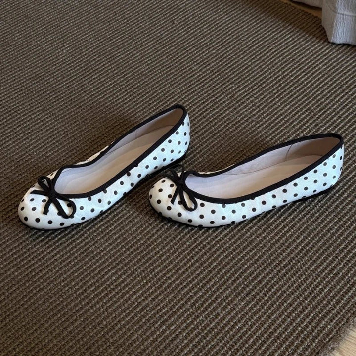 Georgette Polka Dot Ballet Flats