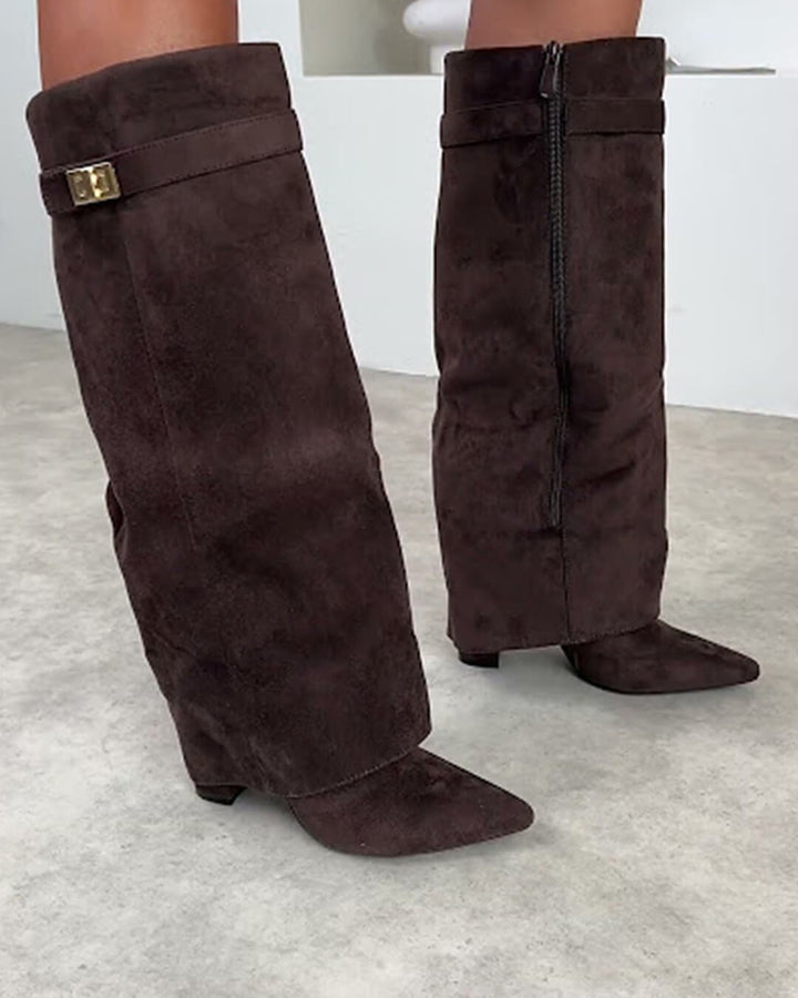 Kyla Pointed Knee High Boots