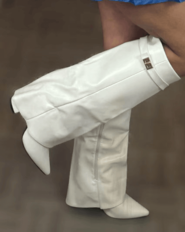 Kyla Pointed Knee High Boots