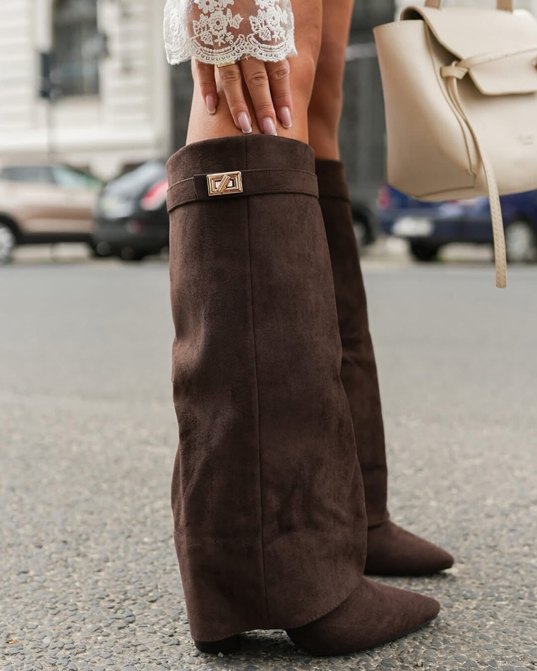 Kyla Pointed Knee High Boots