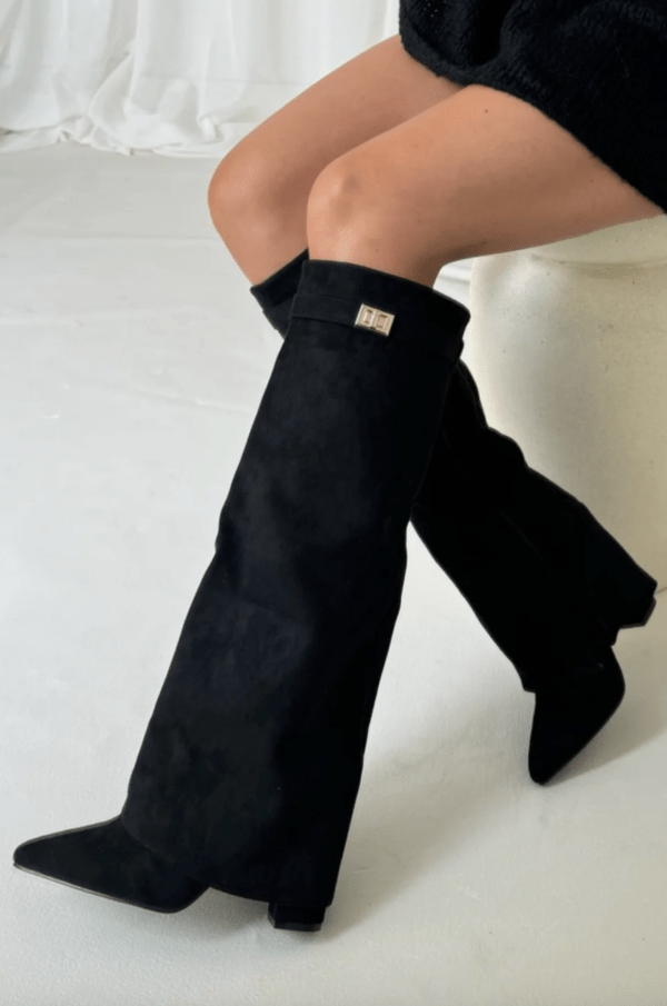 Kyla Pointed Knee High Boots