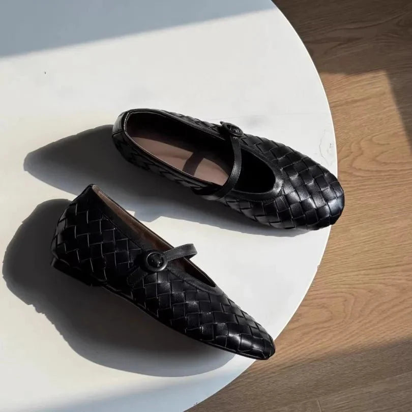 Lisbeth Woven Mary Jane Flats