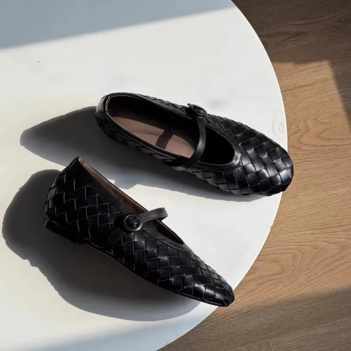 Lisbeth Woven Mary Jane Flats